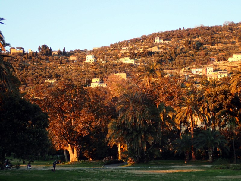 Il parco di Nervi al tramonto, Genova