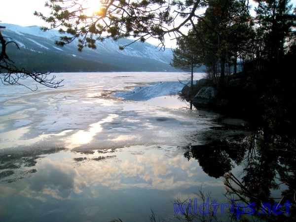 Norway frozen lake